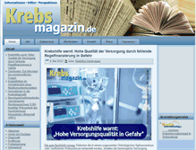 Tablet Screenshot of krebsmagazin.de